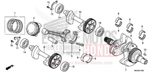 VILEBREQUIN/PISTON NC750XDJ de 2018